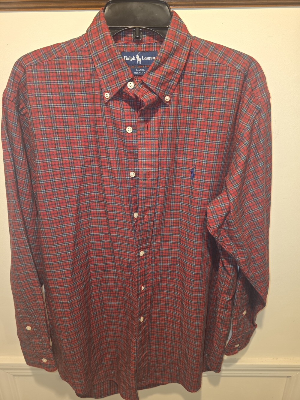 Ralph Lauren Red Plaid Button-Down Shirt